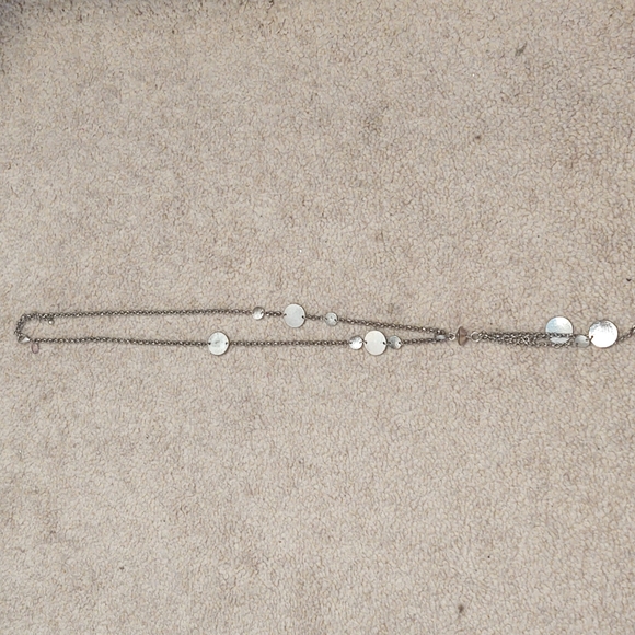 Rustic silver long and short necklace - Picture 1 of 4